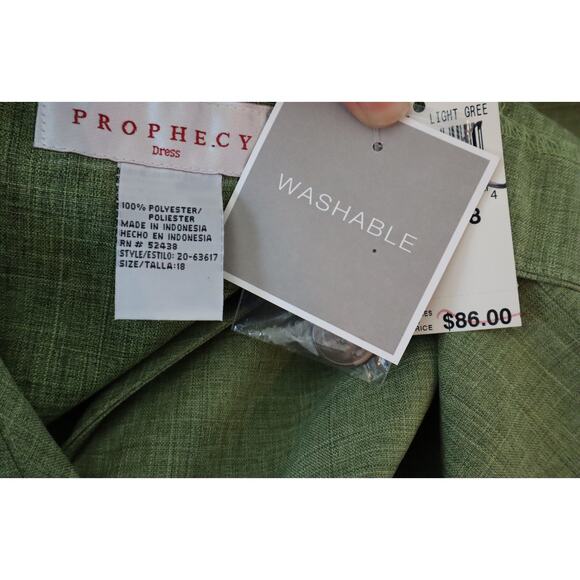 NWT Prophecy Green Pant Suit 3 Piece SET Women 18 Plus Tank Short Sleeve Work - Picture 7 of 9